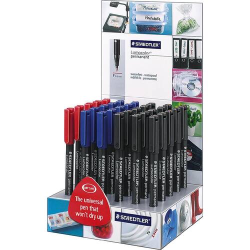 STAEDTLER Lumocolor Lumocolor 314 B OH-Stift, Overhead-Marker permanent, mit Keilspitze, 1 - 2,5 mm, Blau, 10 Stück Artikelbild Secondary1 L
