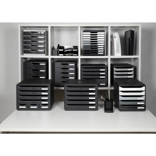 Exacompta Schubladenbox Big-Box Schwarz 5 Laden Artikelbild Secondary3 L