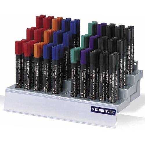 STAEDTLER Lumocolor Lumocolor Permanent-Marker, Keilspitze, Blau Artikelbild Secondary3 L