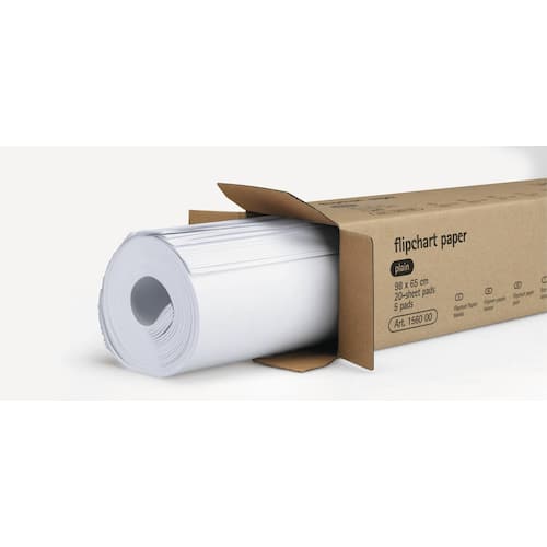 Legamaster Flipchartblock, Flipchart Papier, blanko, 80 g/m², 65x98cm, weiß, 20 Blatt, 1 Block Artikelbild