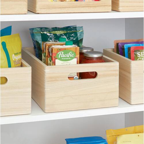 THE oppbevaringsboks L 25x38 trehvit produktbilde
