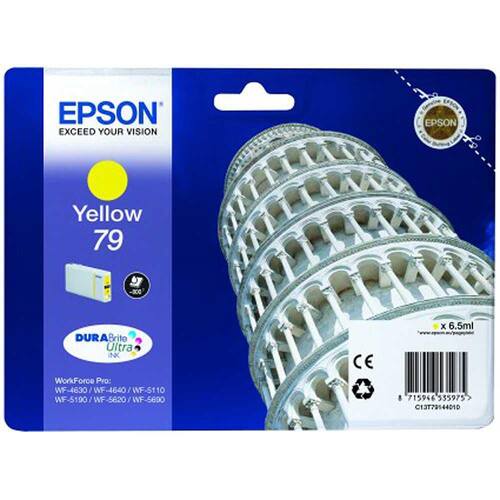 Epson Original Tinte 79 DURABrite™ Ultra, C13T7914401, Tintenpatronen, Tintenkartusche, Gelb, 1 Stück Artikelbild Secondary1 L