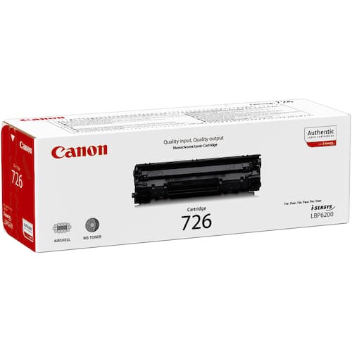 Canon Toner, 726, 3483B002, svart, singelförpackning produktfoto Secondary3 L