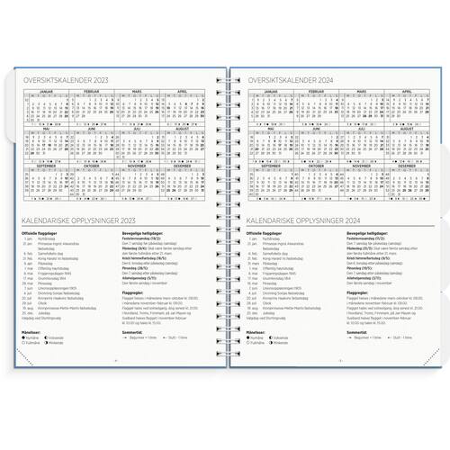 Lærerkalender A4 vg skole 23/24 blå produktbilde Secondary8 L