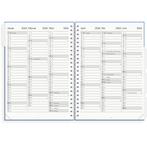 Lærerkalender A4 vg skole 23/24 blå produktbilde Secondary9 L