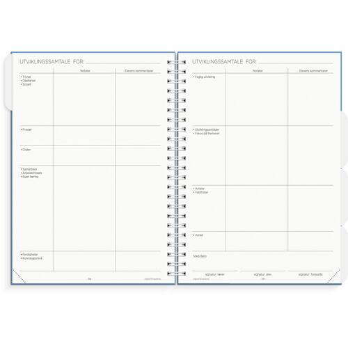 Lærerkalender A4 vg skole 23/24 blå produktbilde Secondary10 L