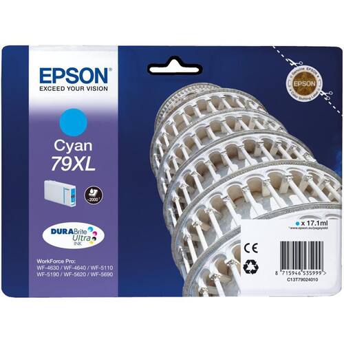 Epson Original Tinte 79XL für Epson WF4630, cyan, 17,1ml, 1 Stück Artikelbild Secondary3 L