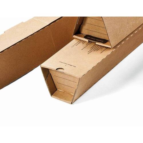 ColomPac Versandverpackung Trapez A1 mit Haftklebeverschluss, Versandhülse, 610x105/55x75mm (A1), Braun, 20 Stück pro Packung, 2 Packungen Artikelbild Secondary2 L