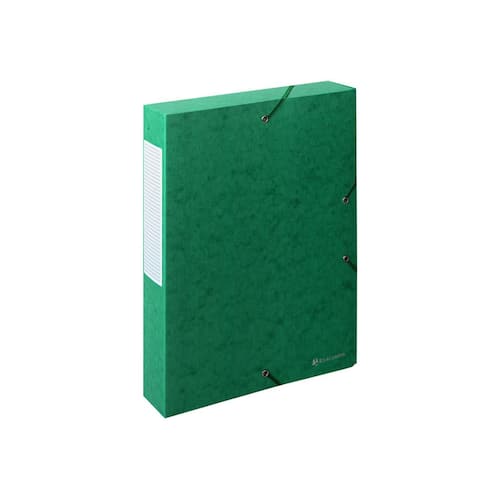 Exacompta Dokumentenbox Exabox, Ablagebox mit Gummi, Manilakarton, A4, 60mm, grün, 1 Stück Artikelbild Secondary2 L