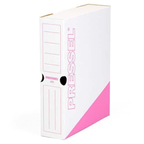 Pressel Archivbox A75, Weiß-Pink, 75mm, Karton, neues Design, 20 Stück Artikelbild Secondary1 L