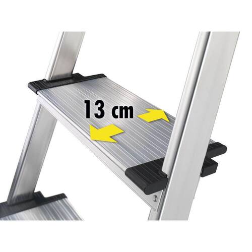 Hailo Stufenstehleiter ComfortLine L80, Alu-Sicherheits-Stehleiter, 8 Stufen, 1 Stück Artikelbild Secondary2 L