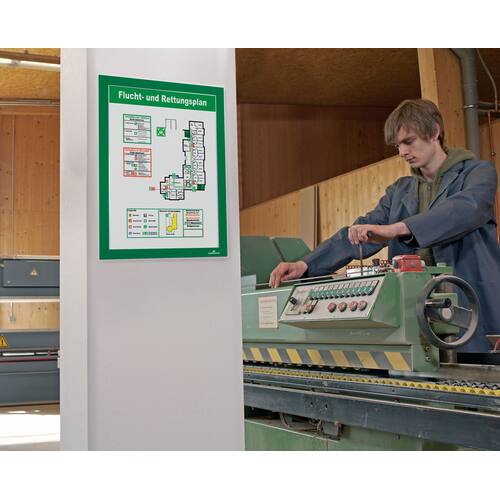 Durable Sichttasche DURAFRAME®, magnetisch, selbstklebend, PVC, A4, grün, 2 Stück Artikelbild