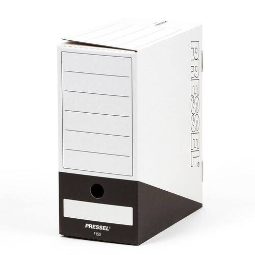 Pressel Ablagebox F150, Weiß-Schwarz, 150 mm, 20 Stück (vorher Art.Nr. 216100) Artikelbild