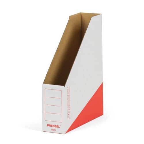 Pressel Magazine-Box, Weiß-Rot, 75 mm, A4, 20 Stück (vorher Art.Nr. 276103) Artikelbild Secondary4 L