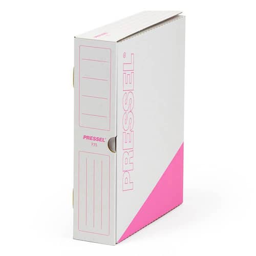 Pressel Ablagebox F75, Weiß-Pink, 75 mm, 20 Stück Artikelbild Secondary1 L