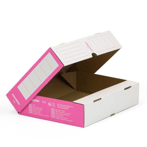 Pressel Ablagebox F75, Weiß-Pink, 75 mm, 20 Stück Artikelbild Secondary2 L