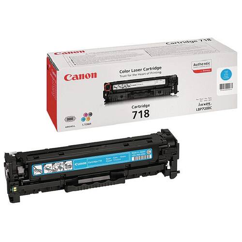 Canon Original Toner 718 C, Lasertoner, Tonerkartusche, Cyan, 1 Stück Artikelbild