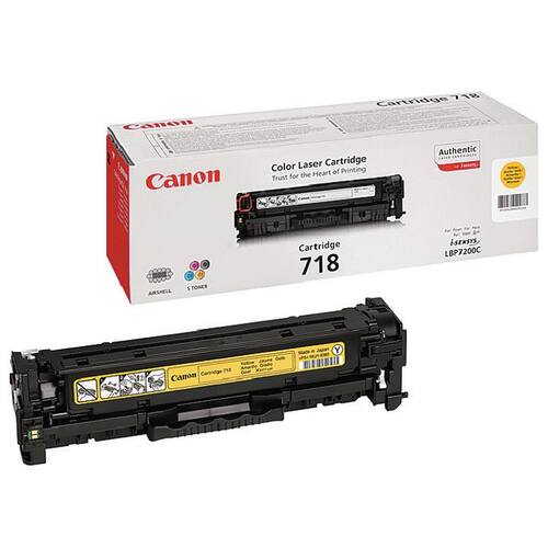 Canon Original Toner 718 Y, Lasertoner, Tonerkartusche, Gelb, 1 Stück Artikelbild Secondary1 L