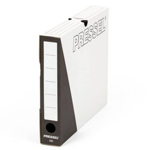 Pressel Archivbox A50, Weiß-Schwarz, 50mm, Karton, neues Design, 30 Stück Artikelbild Secondary2 L