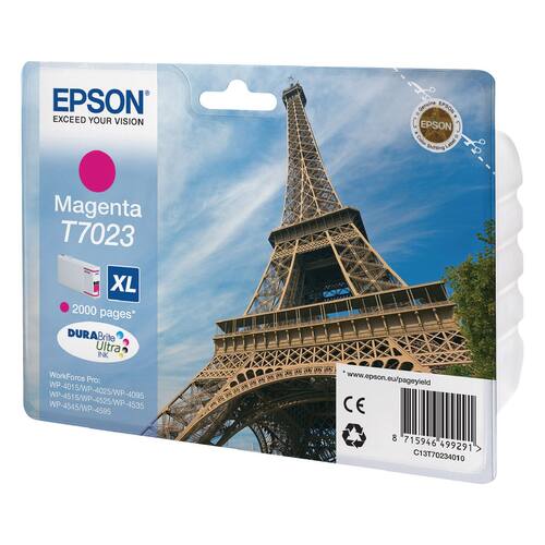 Epson Original Tinte T702340 - T7023, Tintenpatrone, Druckertinte, XL, magenta, 1 Stück Artikelbild Secondary1 L