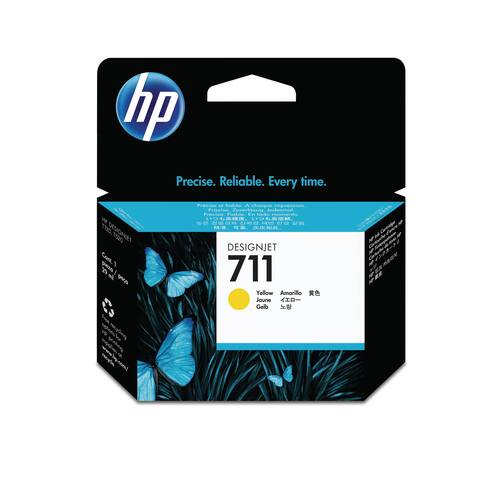 HP Bläckpatron CZ132A 711 Gul produktfoto