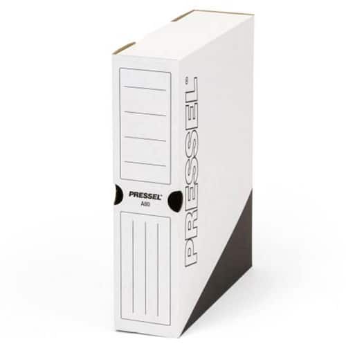 Pressel Archivbox A80, Weiß-Schwarz, 80mm, Karton, neues Design, 20 Stück Artikelbild Secondary1 L