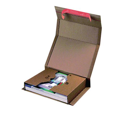 ColomPac Wickelverpackung mit Haftklebeverschluss und Aufreißfaden, 251x165x-60mm, Braun, 20 Stück pro Packung, 5 Packungen Artikelbild Secondary3 L