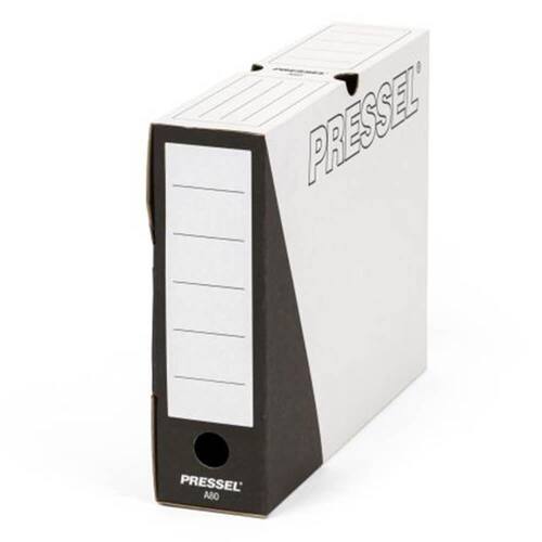 Pressel Archivbox A80, Weiß-Schwarz, 80mm, Karton, neues Design, 20 Stück Artikelbild Secondary2 L