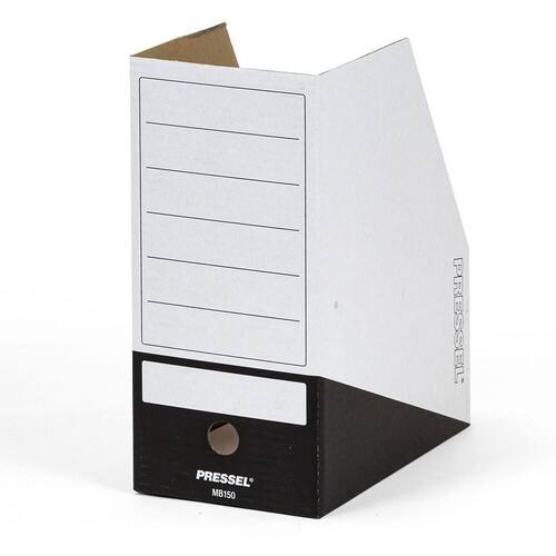 Pressel Magazine-Box, Weiß-Schwarz, 150mm, A4, 20 Stück (vorher Art.Nr. 2500) Artikelbild Secondary1 L