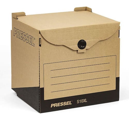Pressel Sammelbehälter S10 XL, Archivcontainer, Archivdepot, Ordnersammelbox, Natur, 10 Stück Artikelbild