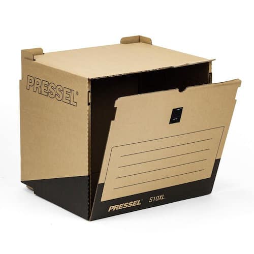 Pressel Sammelbehälter S10 XL, Archivcontainer, Archivdepot, Ordnersammelbox, Natur, 10 Stück Artikelbild Secondary1 L