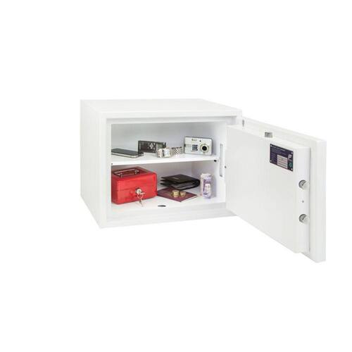 Phoenix Tresor Fortress, Sicherheitstresor, Doppelbart-Schlüsselschloss, Größe 2, S2, 24 Liter, 25 kg, 350x450x350mm, weiß, 1 Stück Artikelbild Secondary2 L