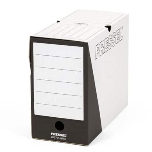 Pressel Archivbox A150, Weiss-Schwarz, 150mm, Karton, neues Design, 20 Stück (vorher Art.Nr. 2032) Artikelbild Secondary2 L