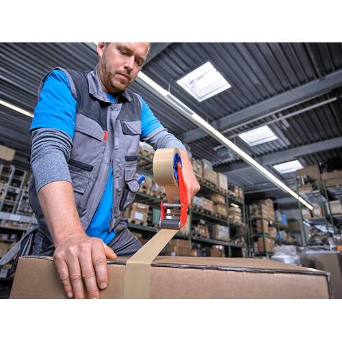 tesa® SPAR-PACK: 2 Rollen tesa PVC-Klebeband tesapack ultrastrong  + 1 Handabroller Artikelbild Secondary1 L