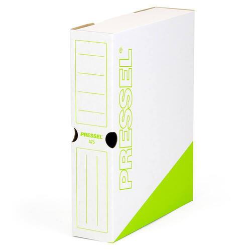 Pressel Archivbox A75, Weiß-Apfelgrün, 75mm, Karton, neues Design, 20 Stück Artikelbild Secondary1 L