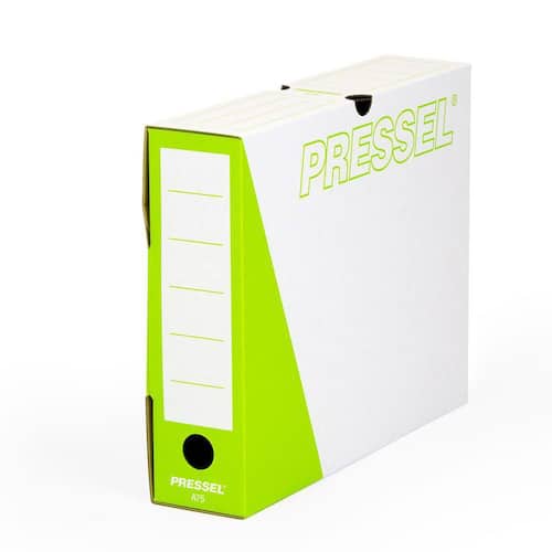 Pressel Archivbox A75, Weiß-Apfelgrün, 75mm, Karton, neues Design, 20 Stück Artikelbild Secondary2 L
