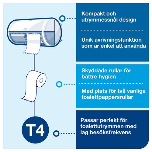 Tork Toalettpapper Premium 3-lager T4 vit produktfoto Secondary5 L