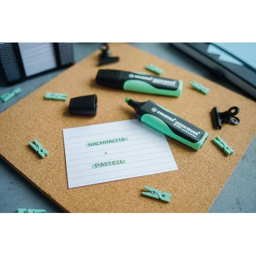 STABILO GREEN BOSS Textmarker, Leuchtmarker, Highlighter, 2-5mm, pastel minzgrün, 1 Stück Artikelbild Secondary3 L