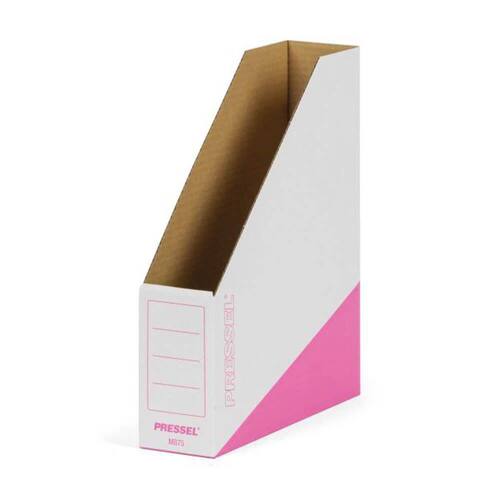 Pressel Magazine-Box, Weiß-Pink, 75 mm, A4, 20 Stück Artikelbild Secondary1 L