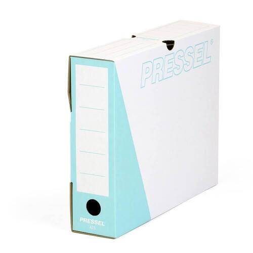 Pressel Archivbox A75, Weiß-Türkis, 75mm, Karton, neues Design, 20 Stück Artikelbild Secondary2 L
