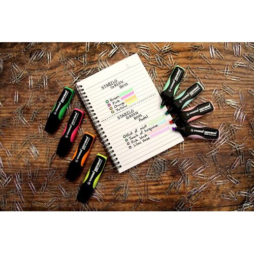 STABILO GREEN BOSS Textmarker, Leuchtmarker, Highlighter, Tischset, 2-5mm, farblich sortiert, 8 Stifte pro Packung, 1 Set Artikelbild Secondary3 L