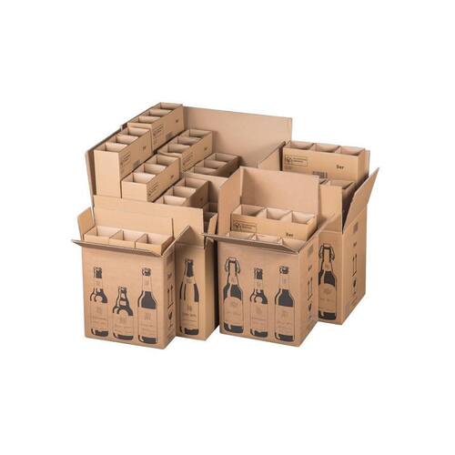 Smartbox Pro Versandkarton für 6 Flaschen Bier, 255x175x294mm, braun, 5 Stück pro Packung Artikelbild Secondary1 L