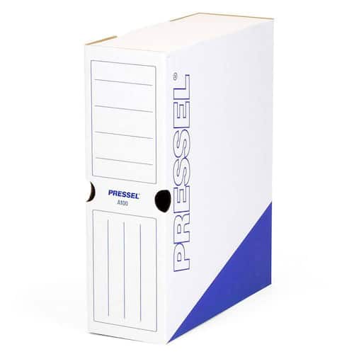 Pressel Archivbox A100, Weiß-Blau, 100mm, Karton, neues Design, 20 Stück Artikelbild Secondary1 L