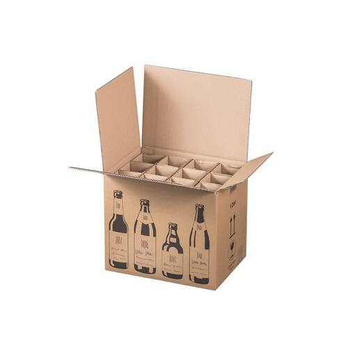 Smartbox Pro Versandkarton für 12 Flaschen Bier, 353x255x288mm, braun, 5 Stück pro Packung Artikelbild