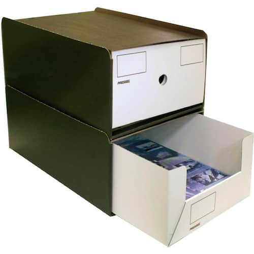 Pressel Stapel-Box 331 A4 hoch, grau-braun/weiß Artikelbild
