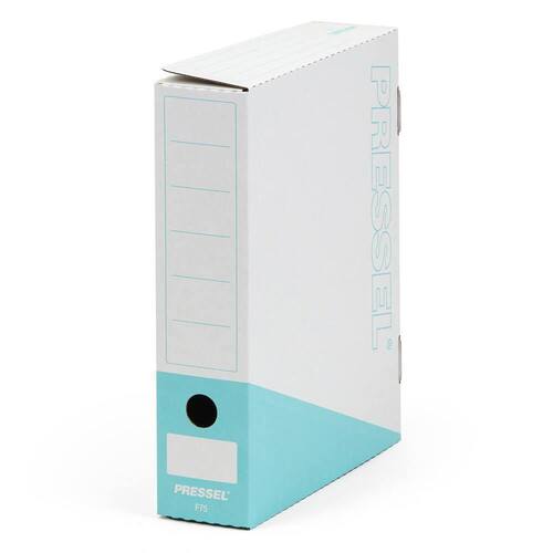 Pressel Ablagebox F75, Weiß-Türkis, 75 mm, 20 Stück Artikelbild