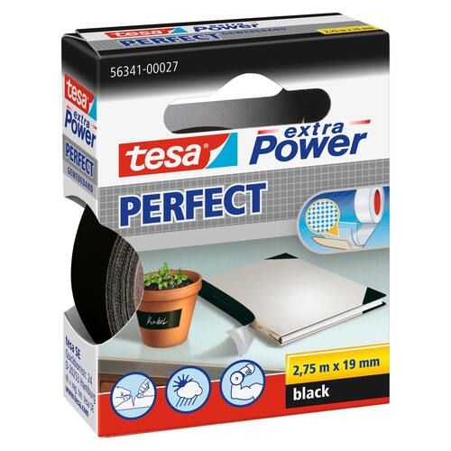 tesa® Gewebeband extra Power® Perfect, schwarz, 19mmx2,75m, Nr. 56341 Artikelbild