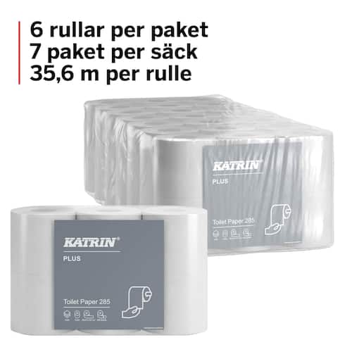 Toalettpapir KATRIN Plus 285 35,6m (6) produktbilde Secondary3 L