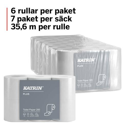 Toalettpapir KATRIN Plus 285 35,6m (6) produktbilde Secondary3 L