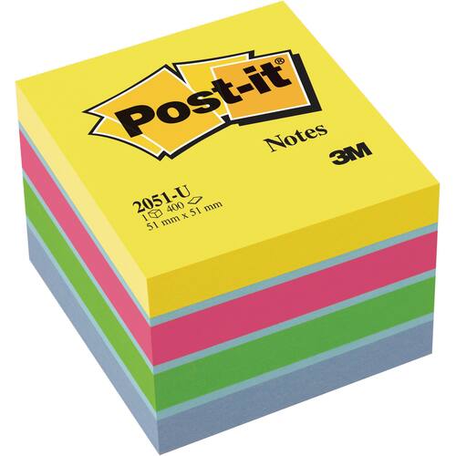 Post-it® Haftnotiz-Würfel Ulta, 51x51mm, 4 Farben, 400 Blatt Artikelbild